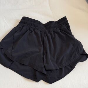 Women’s Black Lululemon Athletic Shorts - Elastic Waist